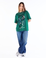 Shop Women's Green Out of Your League Graphic Printed Oversized T-shirt