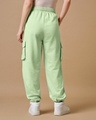 Shop Women's Green Oversized Cargo Joggers-Full