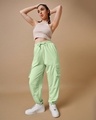 Shop Women's Green Oversized Cargo Joggers