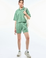 Shop Women's Green Oversized Co-ordinates-Front