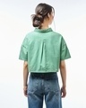 Shop Women's Green Oversized Crop Shirt-Design