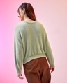Shop Women's Green Oversized Flatknit Sweater-Full