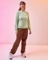 Shop Women's Green Oversized Flatknit Sweater