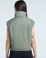 Shop Women's Green Oversized Gilet Jacket-Design