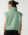 Shop Women's Green Oversized Gilet Jacket-Design