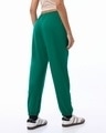 Shop Women's Green Oversized Joggers-Full