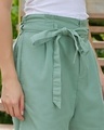 Shop Women's Green Oversized Linen Shorts