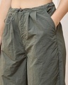 Shop Women's Green Oversized Parachute Pants