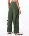 Shop Women's Olive Green Oversized Cargo Parachute Pants-Design