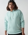 Shop Women's Green Oversized Plus Size Hoodies-Front