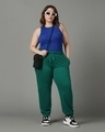 Shop Women's Green Oversized Plus Size Joggers-Full