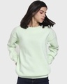 Shop Women's Green Oversized Plus Size Sweatshirt-Front