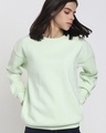 Shop Women's Green Oversized Plus Size Sweatshirt-Front