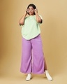 Shop Women's Green Oversized Plus Size T-shirt-Full