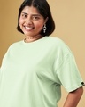 Shop Women's Green Oversized Plus Size T-shirt