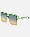 Shop Women's Green Oversized Polarised Lens Sunglasses-Full