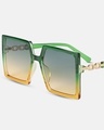 Shop Women's Green Oversized Polarised Lens Sunglasses