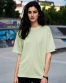 Shop Women's Green Oversized T-shirt-Front