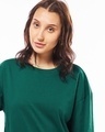 Shop Women's Green Oversized T-shirt-Full
