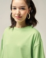 Shop Women's Green Oversized T-shirt
