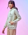 Shop Women's Green Pawsome Graphic Printed Oversized Hoodies-Full