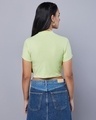 Shop Women's Green Peanuts All Star Graphic Printed Slim Fit Short Top-Design