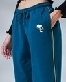 Shop Women's Green Peanuts Graphic Printed Oversized Joggers