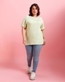 Shop Women's Green Plus Size Boyfriend T-shirt-Full