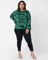 Shop Women's Green Polyester Printed T-shirt