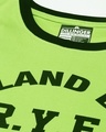 Shop Women's Green Portland Denim Typography Oversized T-shirt