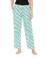 Shop Women's Green Printed Pyjamas-Front