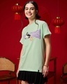 Shop Women's Green Punch For Lunch Graphic Printed Boyfriend T-shirt-Design