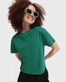 Shop Women's Green Relaxed Fit Short Top-Front