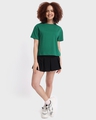 Shop Women's Green Relaxed Fit Short Top-Full