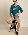 Shop Women's Green Riverdale Typography Oversized T-shirt-Full