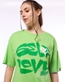 Shop Women's Green Self Love Graphic Printed Oversized T-shirt