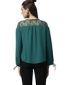 Shop Women's Green Sheer Top-Design