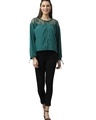 Shop Women's Green Sheer Top-Full