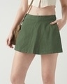 Shop Women's Green Skorts-Front