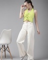 Shop Women's Green Slim Fit Crop Top-Full