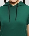Shop Women's Green Slim Fit Hoodie T-shirt