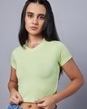 Shop Women's Green Slim Fit Short Top