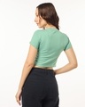 Shop Women's Granite Green Slim Fit Short Top-Design