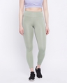 Shop Women's Green Slim Fit Tights-Front