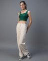 Shop Women's Green Slim Fit Tank Top-Full