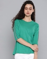 Shop Women's Green Solid T-Shirt-Front