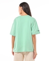 Shop Women's Green Sparkling Minnie Graphic Printed Oversized T-shirt-Full