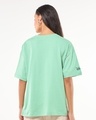 Shop Women's Green Sparkling Minnie Graphic Printed Oversized T-shirt-Full