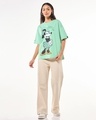 Shop Women's Green Sparkling Minnie Graphic Printed Oversized T-shirt