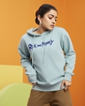 Shop Women's Green Stoned Rick & Morty Graphic Printed Oversized Hoodies-Front